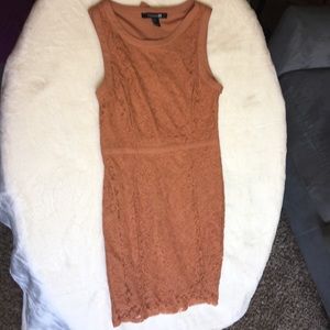 Forever 21 lacy orangy nude dress.
